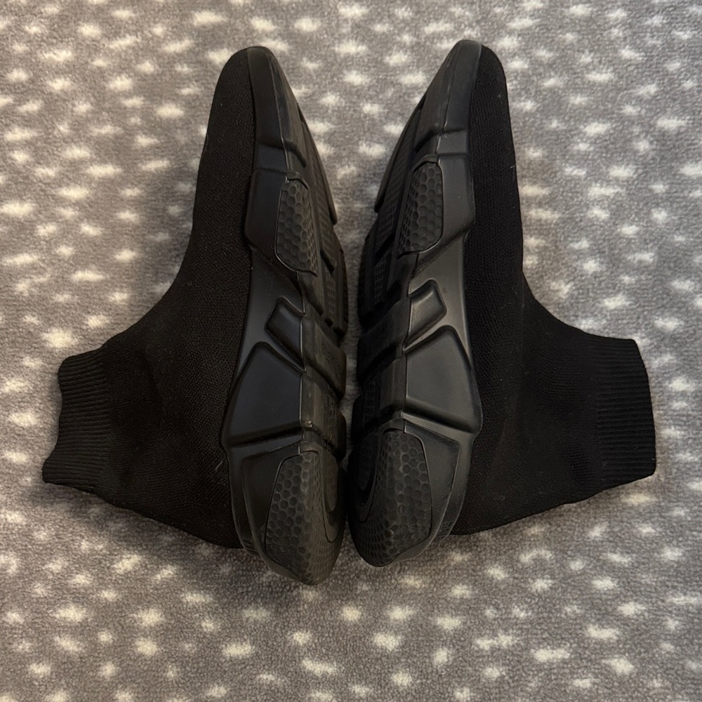 Balenciaga all Black Sock Sneakers graffiti size women's 5 comfy black sneakers - Picture 6 of 8